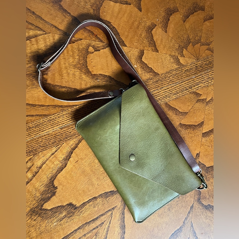 Green Leather Belt Bag